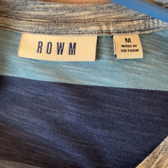 ROWM Blue Striped Shirt - Picture 3 of 3